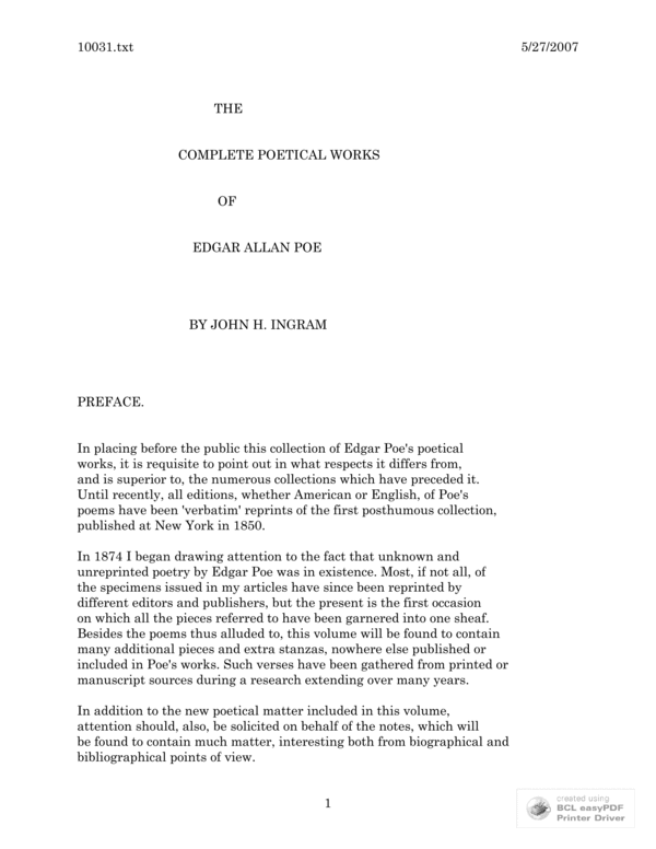 Product picture The Complete Poetical Works of Edgar Allan Poe